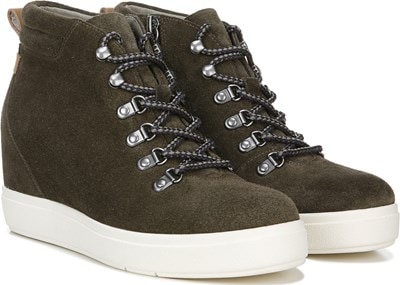 dr scholl's suri suede wedge sneaker