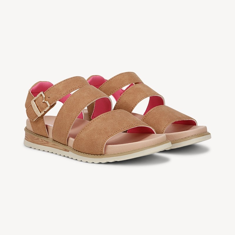 Dr. Scholl's Kids' Island Glow Sandal Little Kid Sandals Honey Brown Faux Leather DRSCH 13.0 M