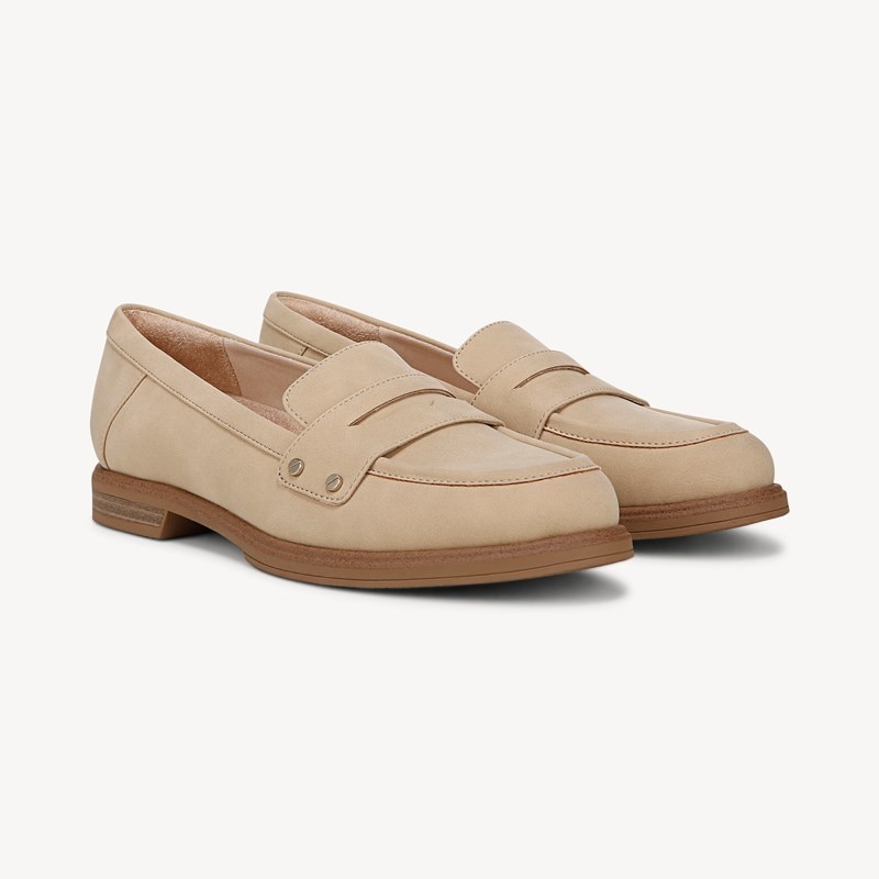 Dr. Scholl's Women's Hello Loafer Shoes Cuban Sand Faux Leather DRSCH 8.0 M