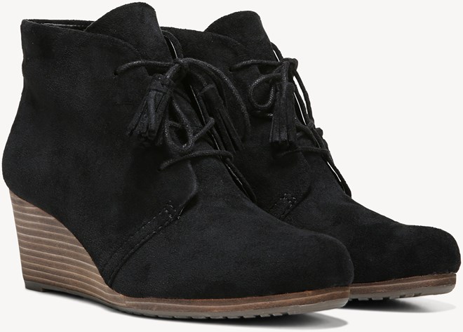 Dr scholl's dakota wedge booties black on sale