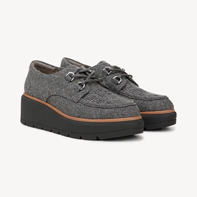 Dr. Scholl s Nice Day Max Oxford Women s Shoes Charcoal Wool 8 M