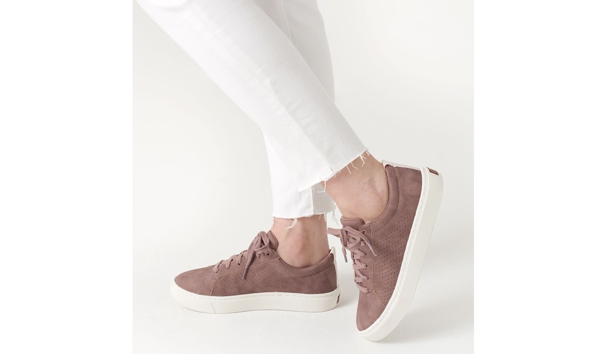 No Bad Vibes Lace Up Sneaker in Oyster Perf