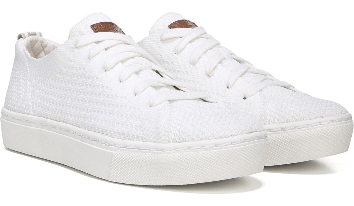 Day Lace Up Sneaker in White Knit 