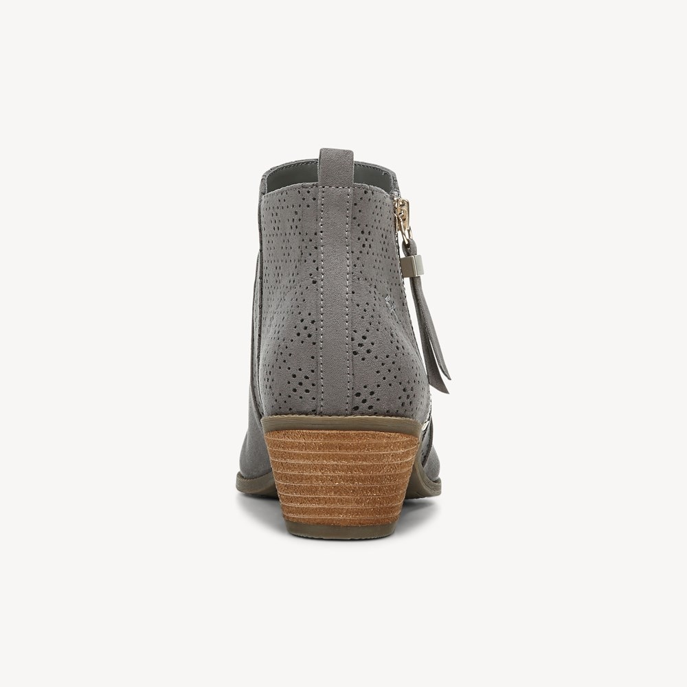 Grey perforated booties sale