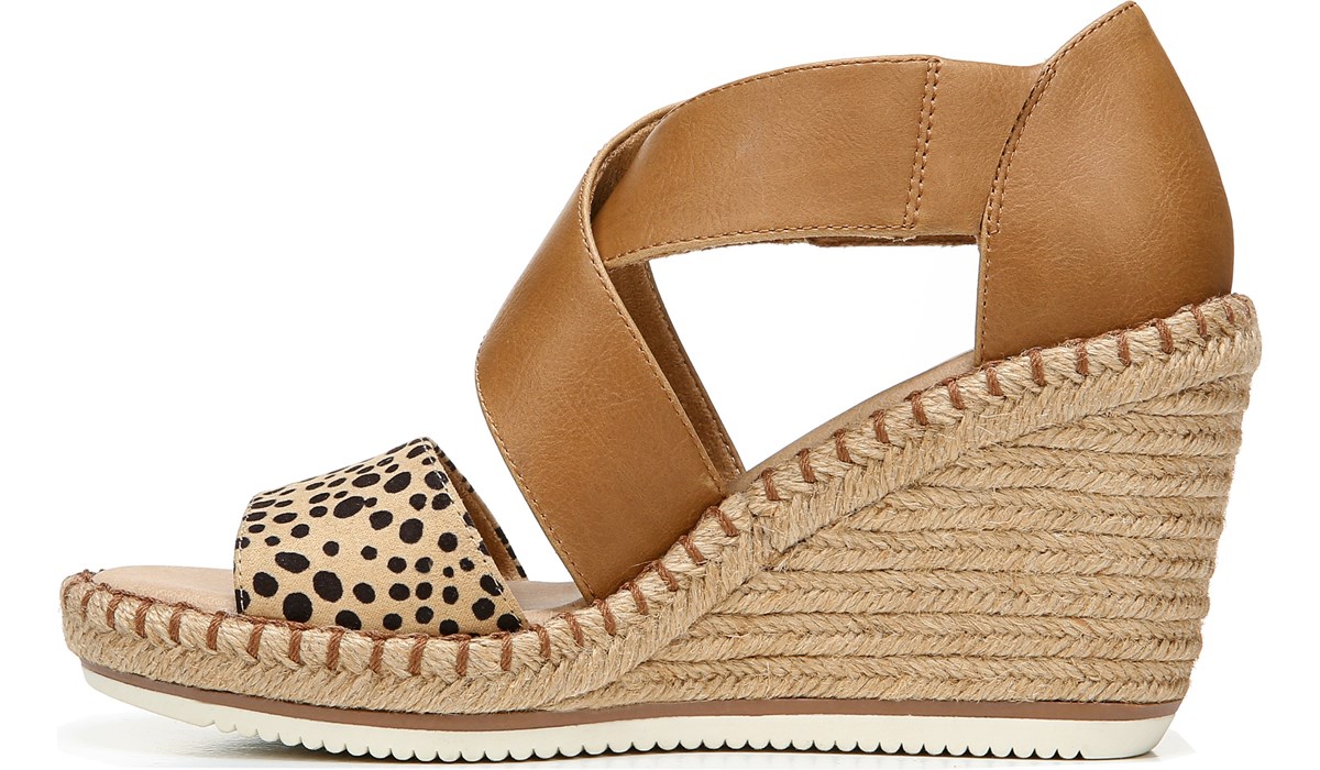 dr scholl's leopard wedge